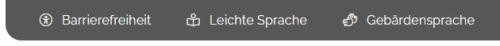 Icons zur Barrierefreiheit, Leichte Sprache, Gebärdensprache