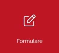 Symbol eines Formulars mit Stift auf rotem Hintergrund