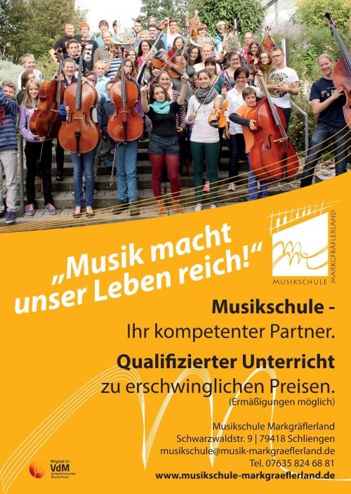 Plakat Musikschule "Musik macht unser Leben reich!" Plakat Musikschule "Musik macht unser Leben reich!"