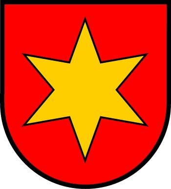 Wappen Liel (gelber Stern auf rotem Hintergrund)