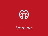 Symbol eines Balls auf rotem Hintergrund