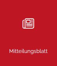 Symbol einer Zeitung auf rotem Hintergrund