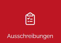 Symbol eines Klemmbrettes auf rotem Hintergrund